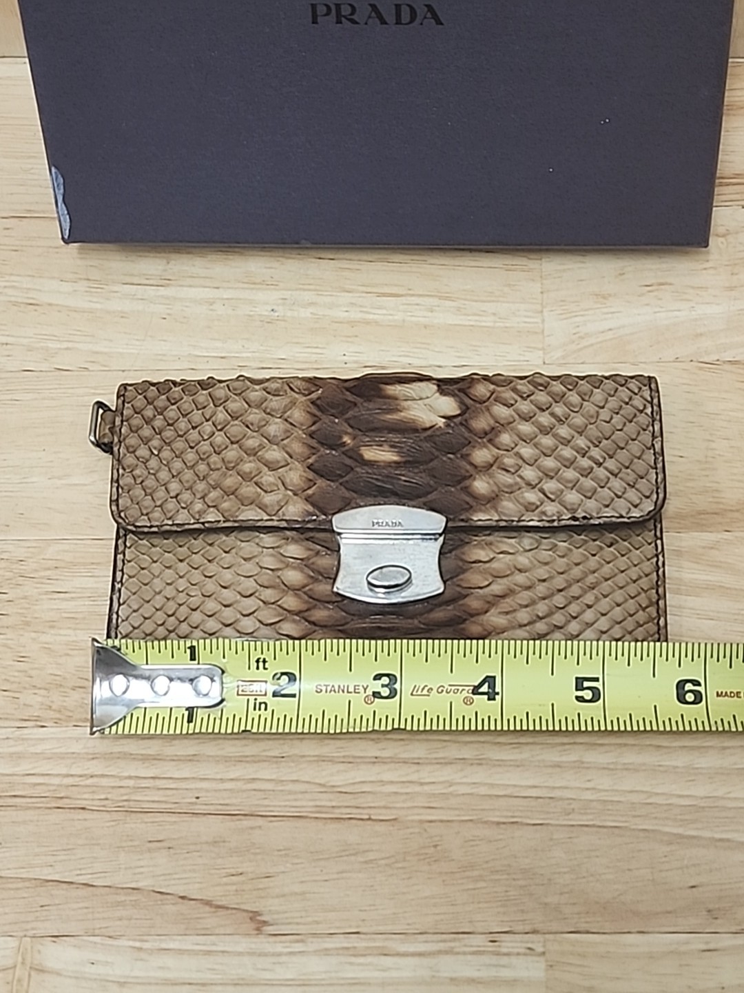 Prada Python Leather Wallet Coin Holder Rare - image 15