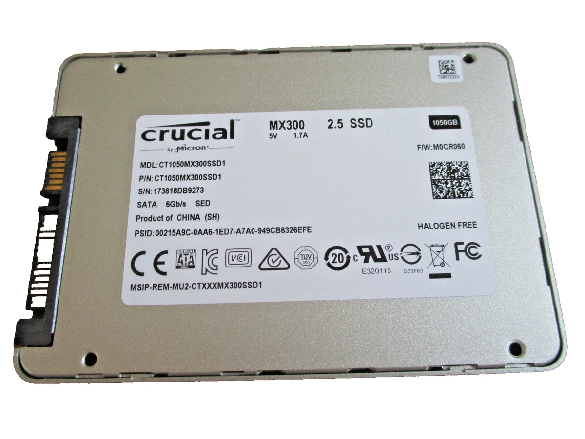crucial MX300 2,5-SSD 1050GB UNIDAD DE ESTADIO SÓLIDO - Probado