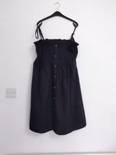 Shein Black Sundress Size XL / 44 Smocked Bodice Holiday