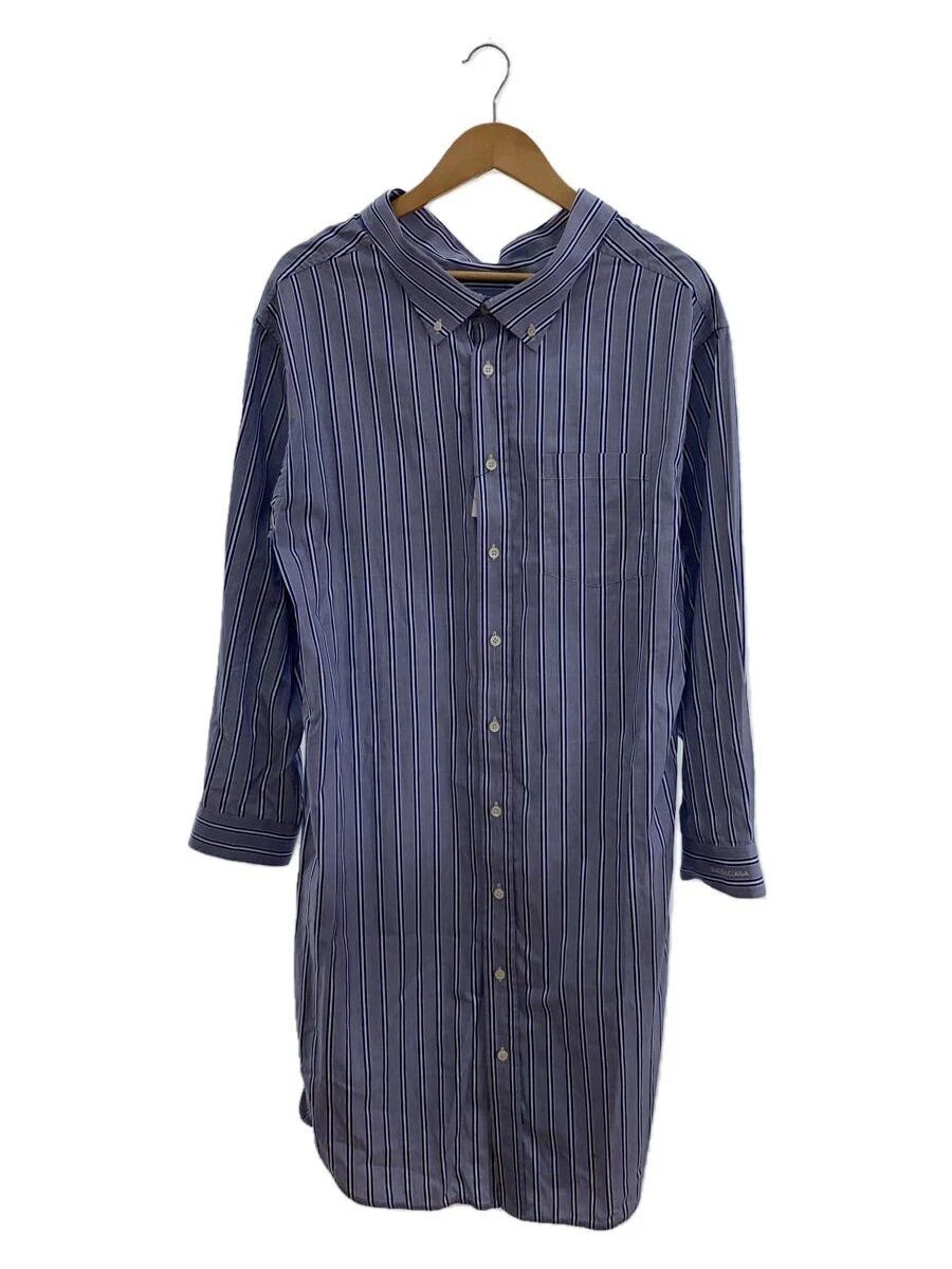 Abito camicia BALENCIAGA 34 cotone blu a righe 492436 TUB04