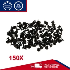 150x Plastic Rivets Retainer Fender Push Pin Auto Car Bumper Fastener Clips Hole
