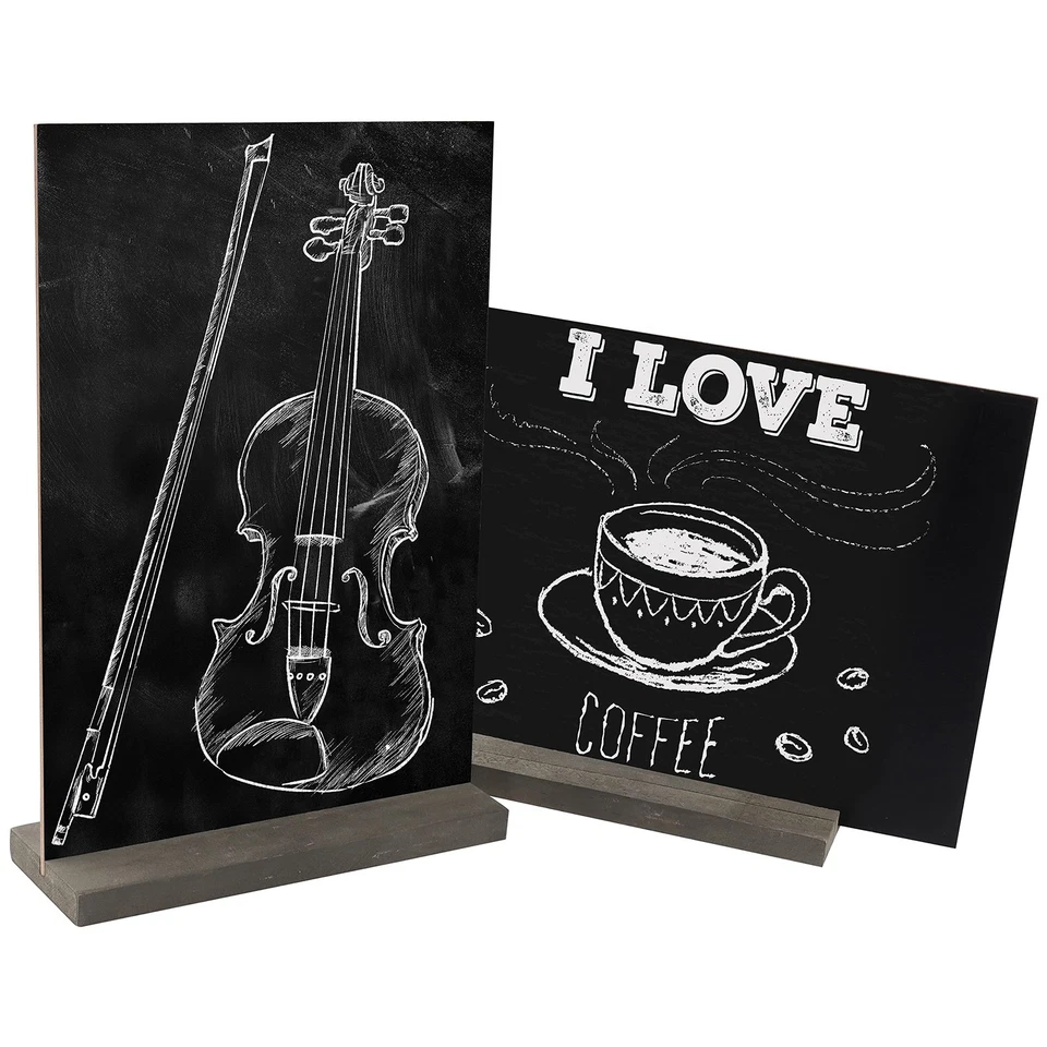 Mini Tafel Kreidetafel Aufsteller (6Stk) - 15x22cm Kleine Tafeln zum Beschriften - Bild 3 von 4