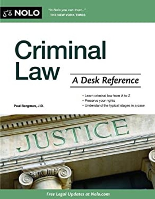 Criminal Law : A Desk Reference Paperback Bergman, Paul. Nolo Pre
