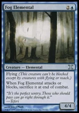 Fog Elemental - Medium Play MTG 10th Edition