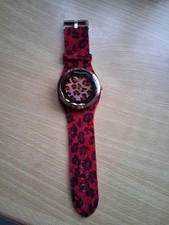 WoMaGe A35 Leopard Animal Fur Print Ladies Watch Large Face Unsure If Works
