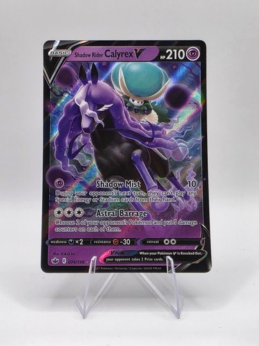 Shadow Rider Calyrex V 074/198 Holo V Rare Chilling Reign Pokemon Near Mint