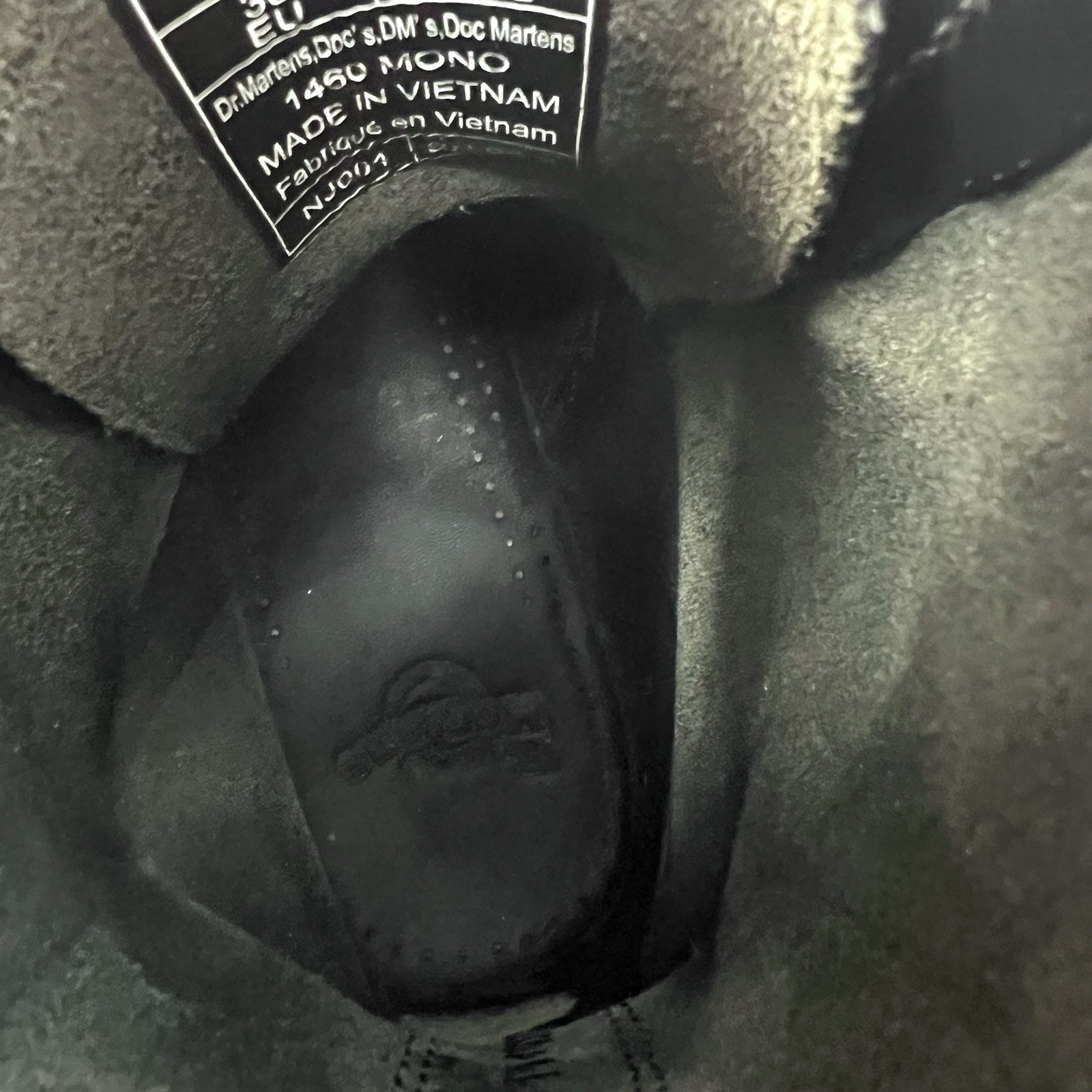 Dr. Doc Martens Women’s 1460 Mono Combat Boots Sz 7 Smooth Black Leather 8 Hole thumbnail 8