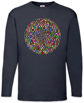 Psychedelic Disco Light Langarm T-Shirt Retro Oldies Music Musik Nerd Techno