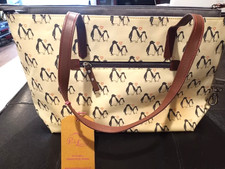 NEW -Pink Lining Notting Hill Tote Bag Penguin Love Changing Diaper Bag 61A 