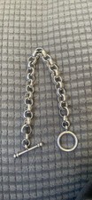 925 Vintage rolo bracelet really big 35.5 Gra...