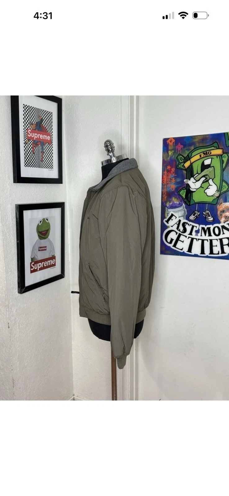 Lot Of 3 LL bean Jacket Men Small Bomber Green/Blue/Navy Blue Full Zip Fleece .! - product detail image 4
