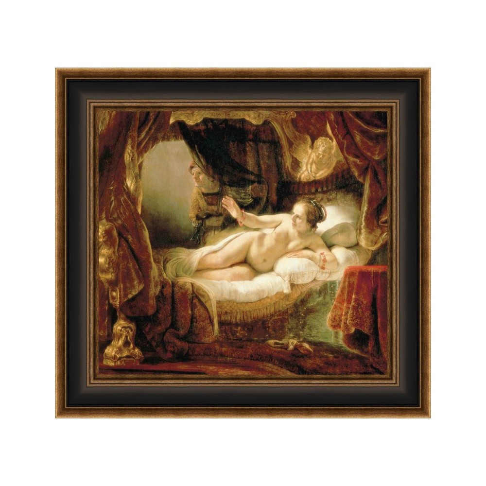 Framed Canvas Giclee Print Wall Art Danae by Rembrandt Harmenszoon van Rijn