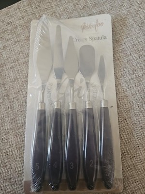 Aikefoo Stainless Steel Spatula Set   5-Piece Professional Kitchen Tool Set
