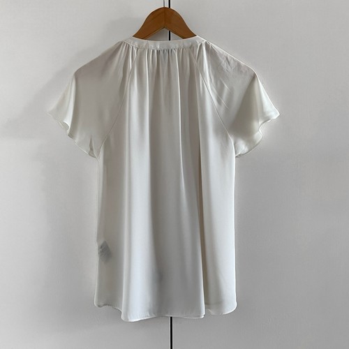 White H&M Top Blouse - EUR 38 = UK 10 | Sheer, Floaty, Flutter - Picture 5 of 6