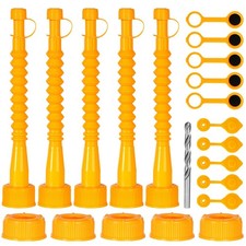 Gas Can Spout Replacement 5 Kits, Gas Can Nozzle Replacement Set for most 1/2...