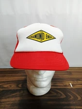Vtg Diamond Engineering Co. Mesh/Foam Snapback Trucker Ball Cap