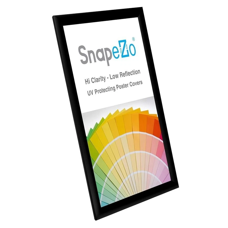 SnapeZo Black Frame 11x17 in, 1" Narrow Profile, Front-Loading Snap Frame  - Image 4 of 4
