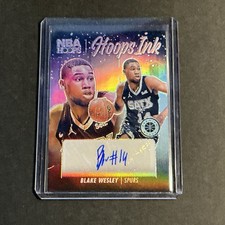 2023-24 Panini Premium Stock Hoops Blake Wesley Ink Silver Prizm Auto #HI-WES 