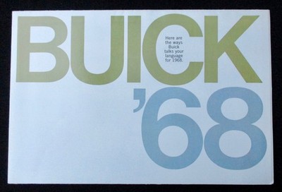 1968 Buick Skylark Wildcat Riviera Prospekt Englisch 31x20cm 16S 879 brochure
