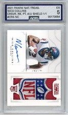 2022 National Treasures Nico Collins #CRS-NC Rookie Patch Auto Shield AGS 5 RPA