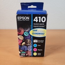 Set 4   Epson 410 Color Ink Cartridges Photo Black Cyan Magenta Yellow EXP:2024