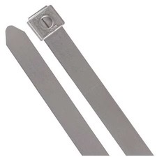 Ty-Rap Ss16-180-10 Cable Tie, 16 In L, 4 In Max Bundle Dia., Silver, 304