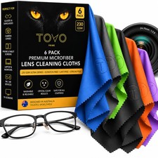 Microfiber Cleaning Cloth 6 Pack 230 GSM Glasses Cleaner Lens Cleaner