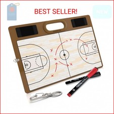Basketball Dry Erase Board for Coaches 15x10.5 Double Sided Whiteboard Coaching