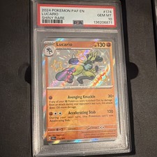 Pokemon 2024 Lucario 174/091 SV Paldean Fates Holo Shiny Rare PSA 10 on eBay