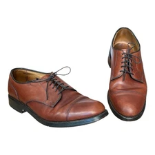 ALLEN EDMONDS Fairgate Brown Leather Lace Up Derby sz 8D Dress Shoe Cap Toe 1351