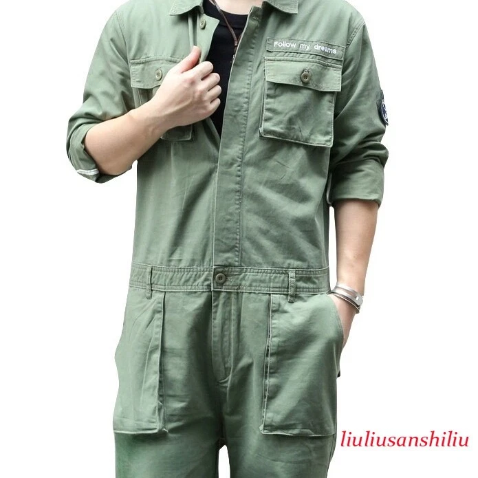 Mens Japanese Outdoor Overalls Military Loose Fit Coveralls Cargo Jumpsuits New