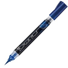 Pentel Dual Metallic Brush Blue Metallic Green XGFH-DC