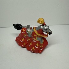 Vintage 1988 Britains Medieval Knights Castle Red Horse Rolling Toy Figure