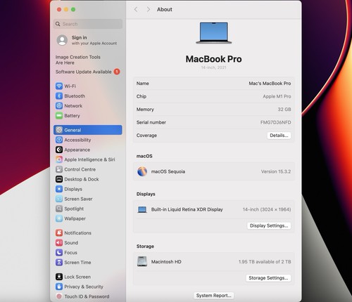 Apple MacBook Pro Retina 14" 2021 2TB SSD 32GB Ram 10C CPU 16C GPU M1 Pro - Grey - Picture 16 of 16