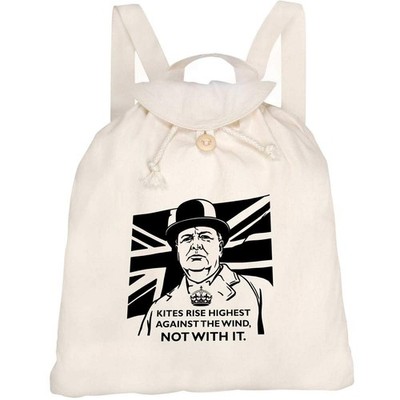 ''Kites - Winston Churchill Quote'' Canvas Rucksack / Backpack (RK00047200)