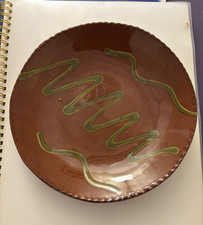 Breininger PA Handmade Round Pottery Plate Br...