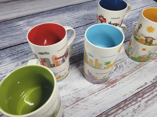 Starbucks You Are Here Mug Lot Of 10 Collection Coffee Mugs Cups 14oz - Imagen 2 de 3