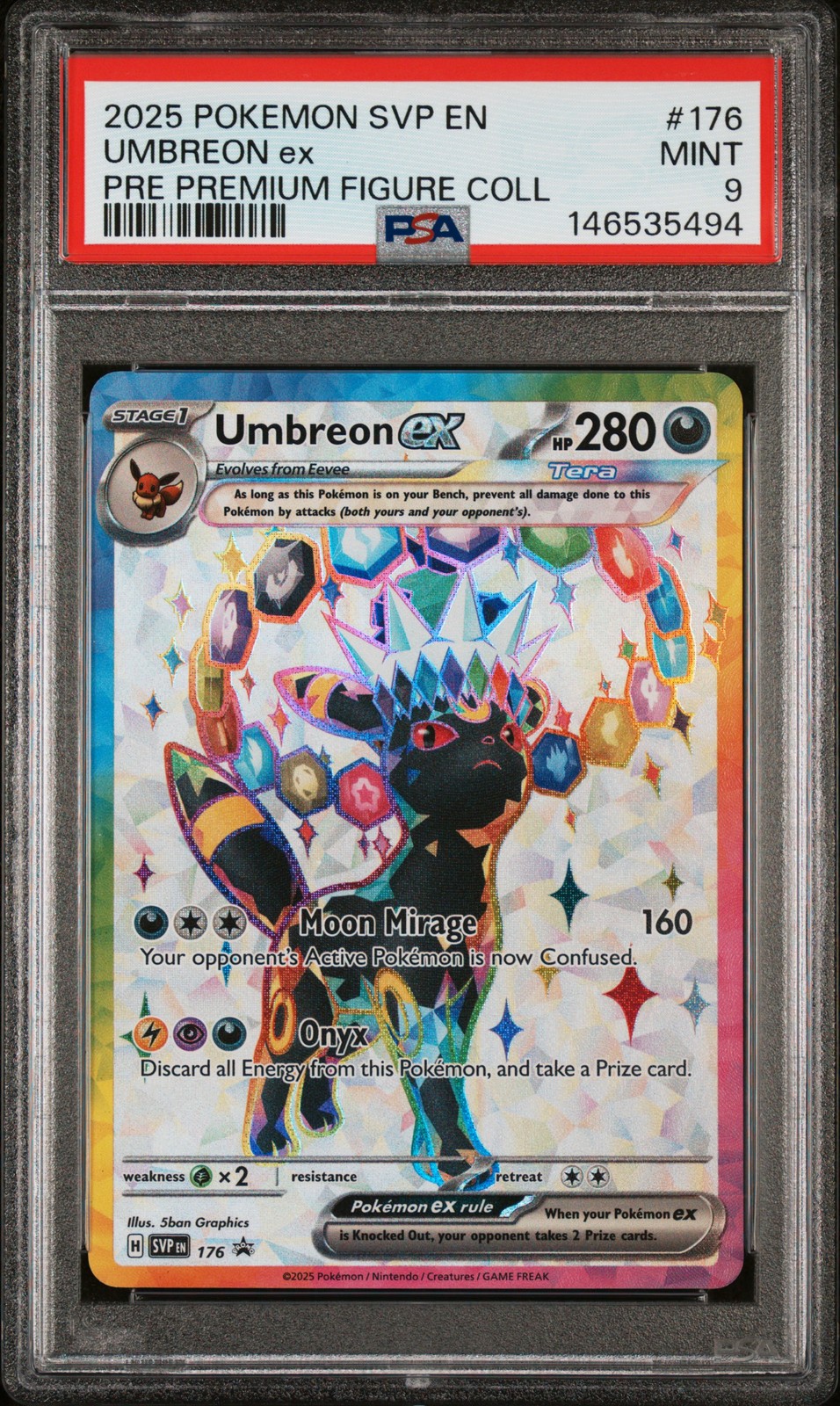 2025 POKEMON SVP EN-SV BLACK STAR PROMO #176 UMBREON EX PSA 9