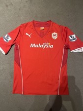 Cardiff City Puma Home Shirt 2013/2014 Men’s Size Large Premier League Badge