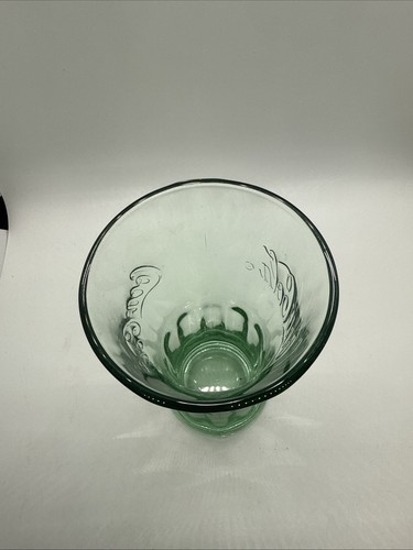 "Vasos de Coca-Cola Libbey verdes pesados vintage con borde acampanado 6,25""" - Imagen 5 de 6