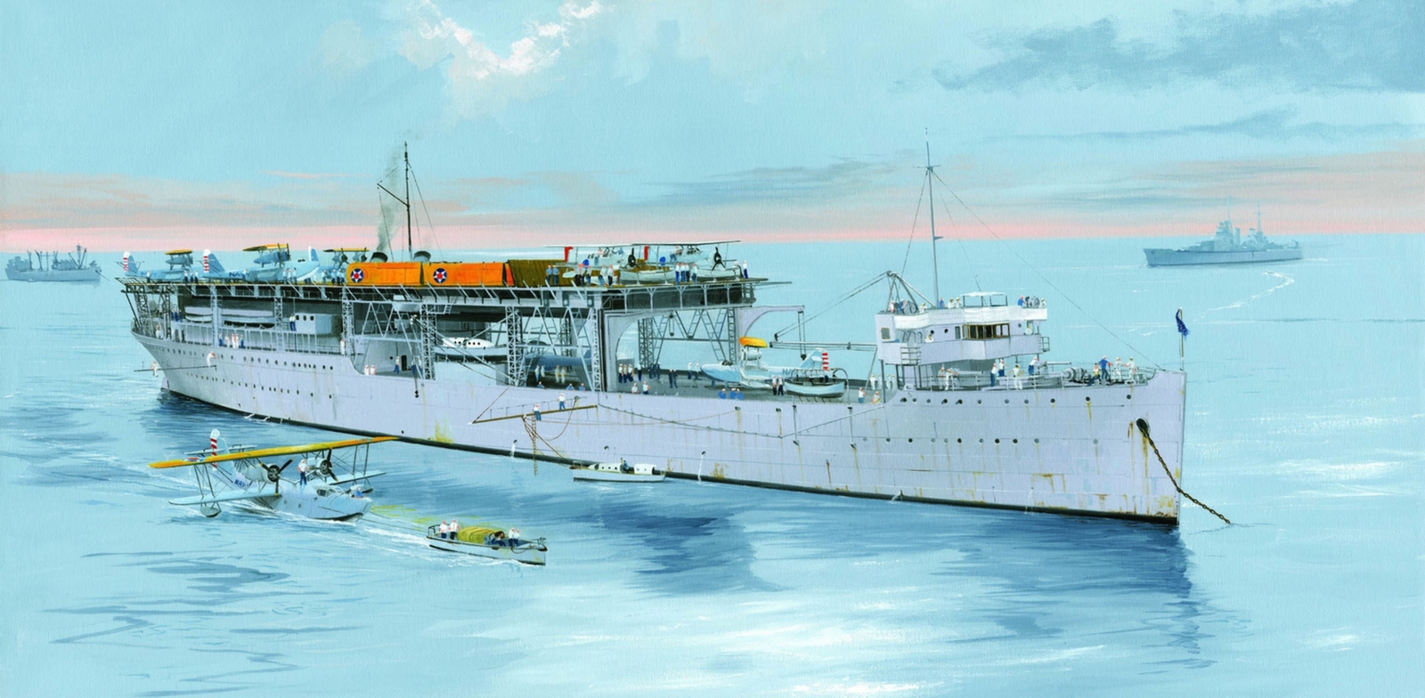 Trumpeter 05632 USS LANGLEY AV-3 Kit di montaggio 1/350