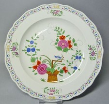 (H2538)  Meissen Teller,  buntes indisches Garbenmuster,  D = 24,5 cm
