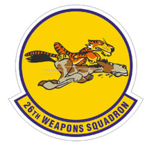 7" 26TH WEAPONS SQUADRON MILITARY VINYL STICKER DECAL USA MADE