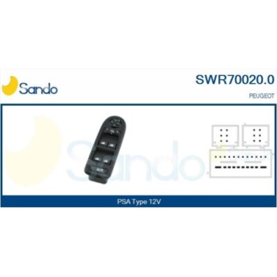 Schalter Fensterheber Sando SWR70020.0 für Citroën/peugeot Fahrerseitig