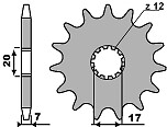Pignon avant 2064 11 dents en acier renforcé pas 428 pour moteur AM6