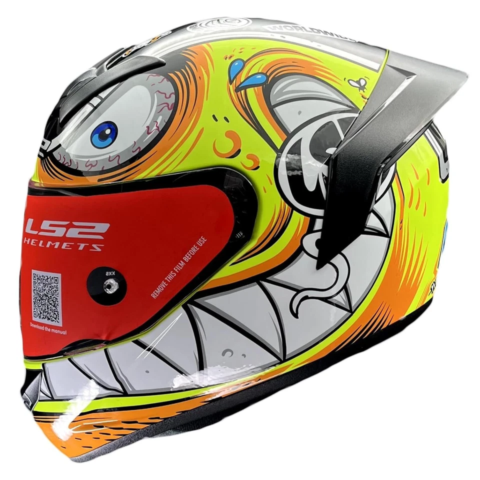 LS2 Helmet FF352 "Rookie  Rampage Gloss Fluo Yellow" - Image 3 of 4