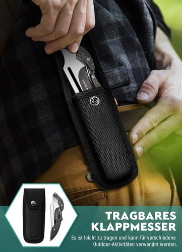 Dream Reach Scharfes Survival Outdoor Messer mit Scheide, EDC Messer für Männer - Bild 6 von 12