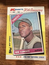 1982 Topps Kmart MVP Series Box Set Roberto Clemente (Called Bob on Card) HOF