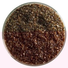 Bullseye Glass Frit Woodland Brown Opal Medium 5oz. Jar 90coe