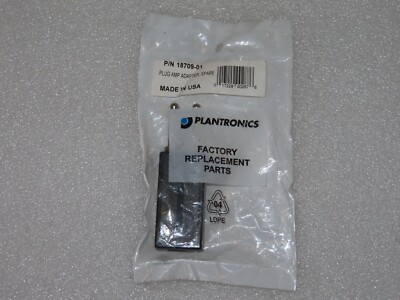 OEM 2 Plantronics 18709-01 PJ-327 Dual Prong Telephone Headset Adapter